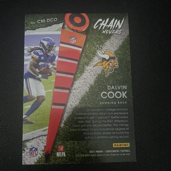 Dalvin Cook - 2021 panini contenders football #CM-DCO - Picture 2 of 2